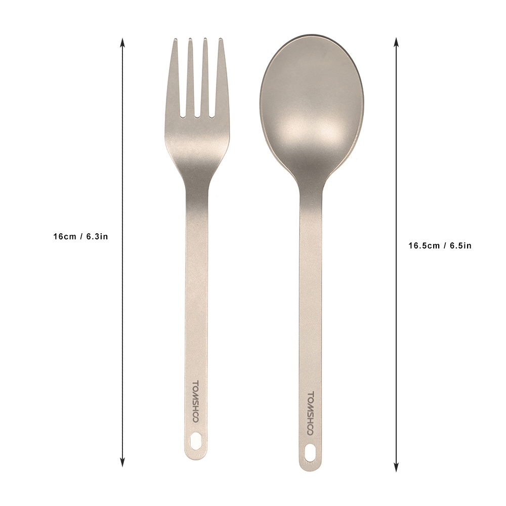 Home Cooking Set - TOMSHOO ไทเทเนียมบนโต๊ะอาหารช้อนส้อมช้อนส้อม Flatware สําหรับ Home Outdoor