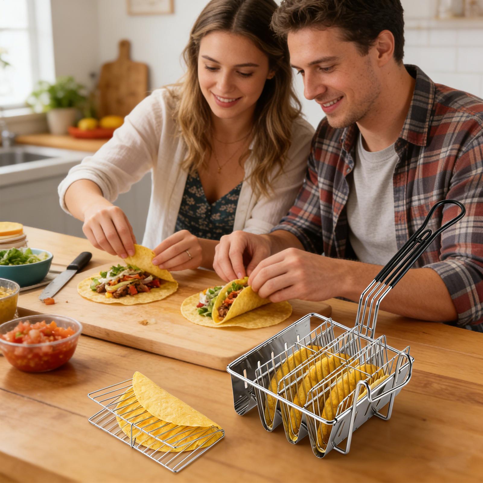 ตะกร้าทอดทาโก้ 4 ช่อง สแตนเลส  - Home Cooking Restaurants บทวิจารณ์และราคา