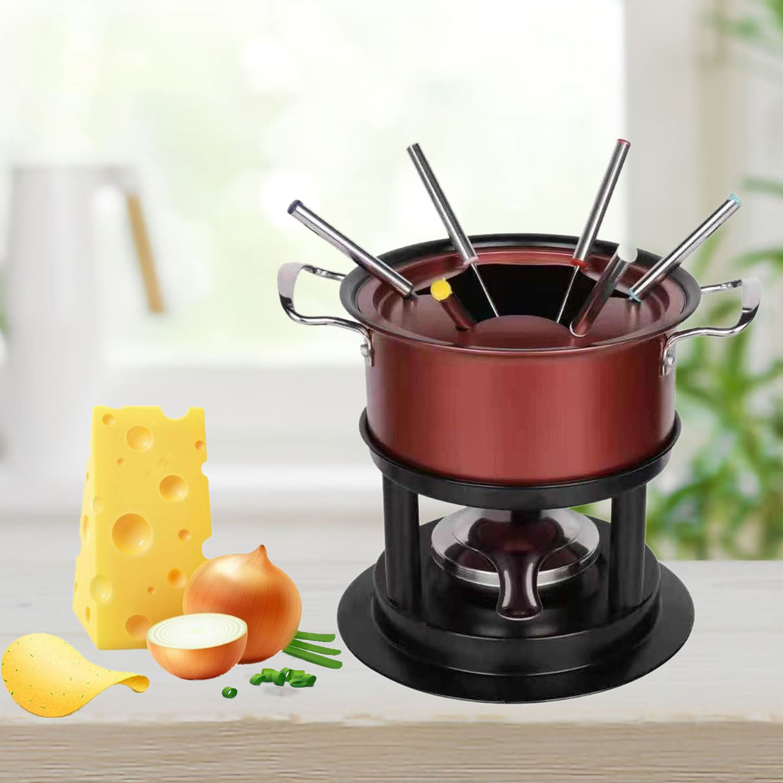 ชุดฟองดูหม้อสแตนเลสเตาเนยชีสช็ - Home Cooking Set บทวิจารณ์และราคา